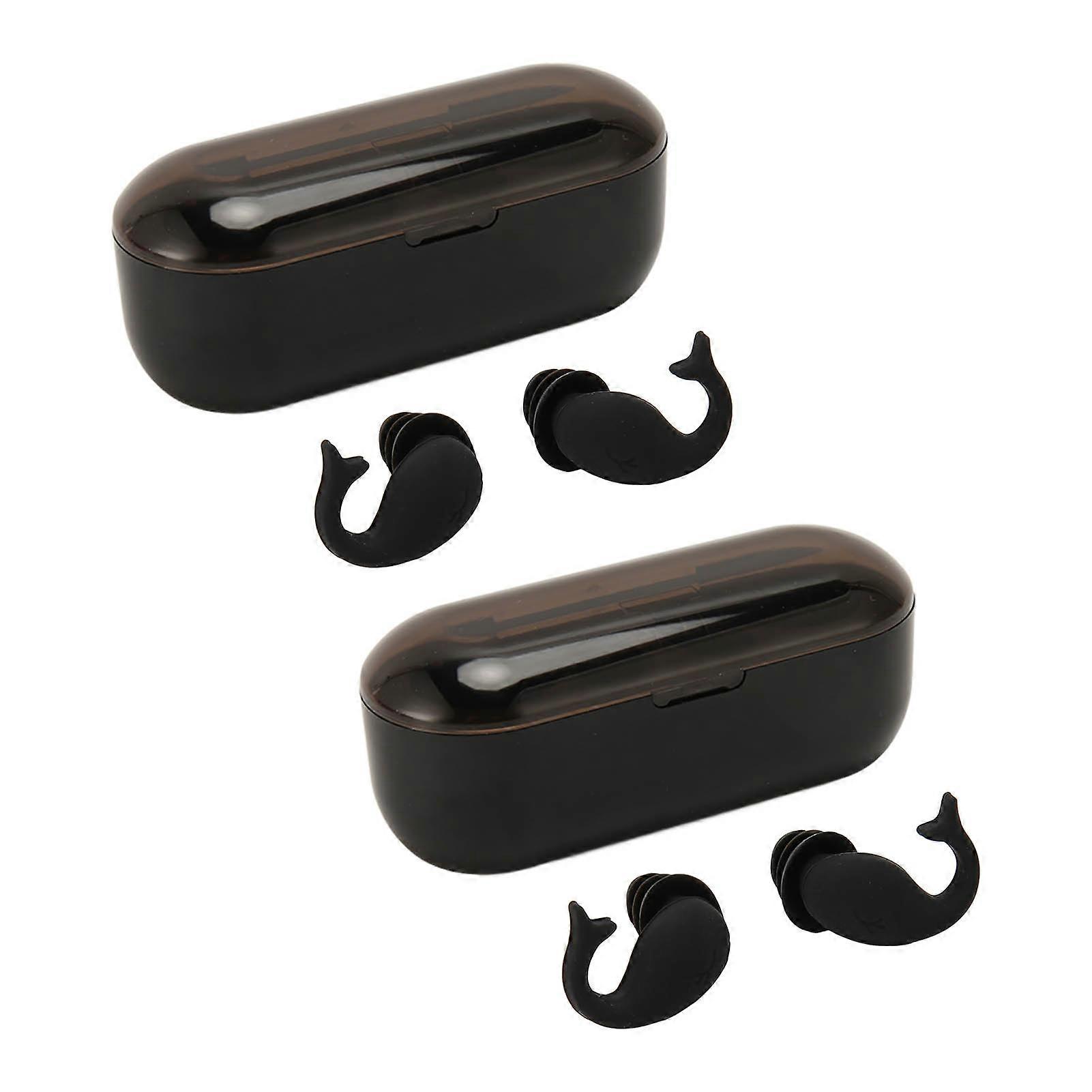 2 Pair Silicone Earplugs for Sleeping NRR 40dB Noise Cancelling Triple Protection Reusable Ear Plugs