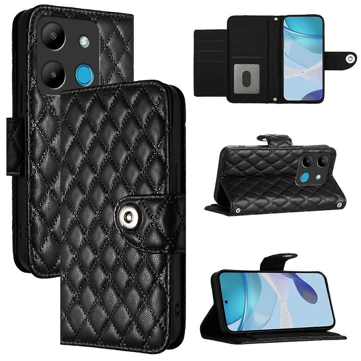 Rhombic Leather Case For Infinix Smart 7 HD