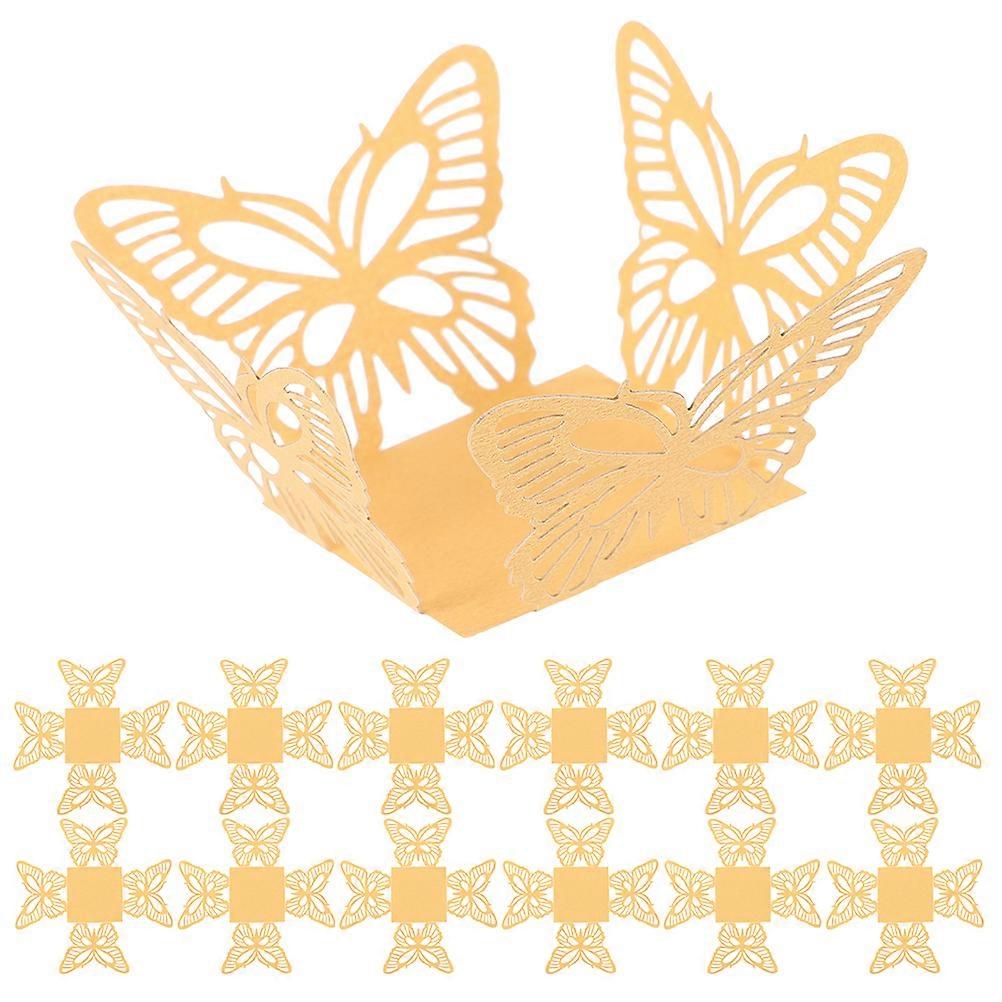 30pcs Patterned Hollow Muffin Liners Paper Liners Oil-proof Cake Trays Baking Cupcake Liners