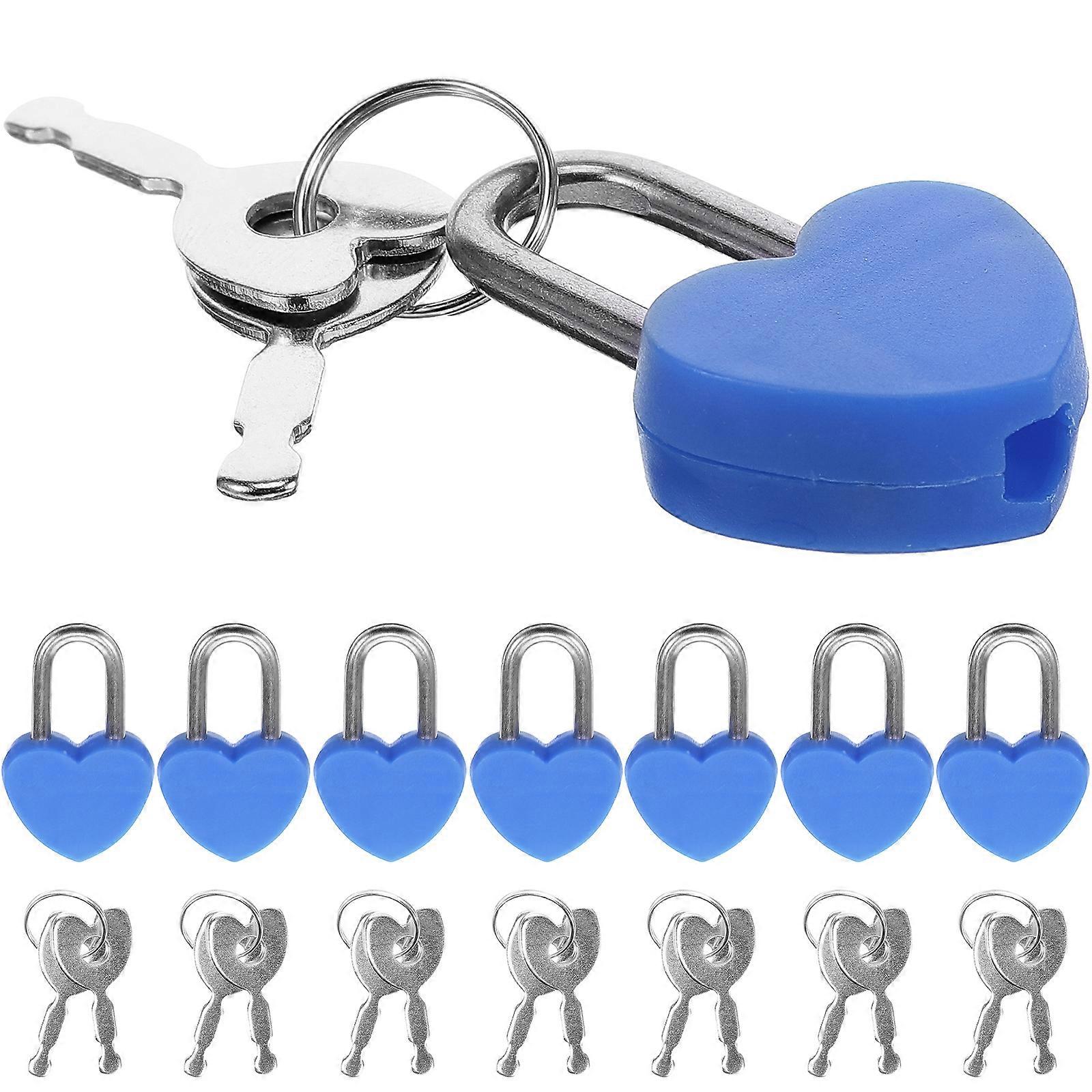24 Set of Small Piggy Bank Padlock Heart Shaped Container Padlock Mini Diary Book Lock