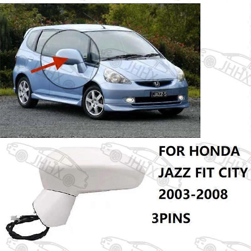 Espelho Retrovisor Compatível Fit/Jazz 2003 2004 2005 2006- 2008 Conjunto de Espelho Retrovisor Refletor