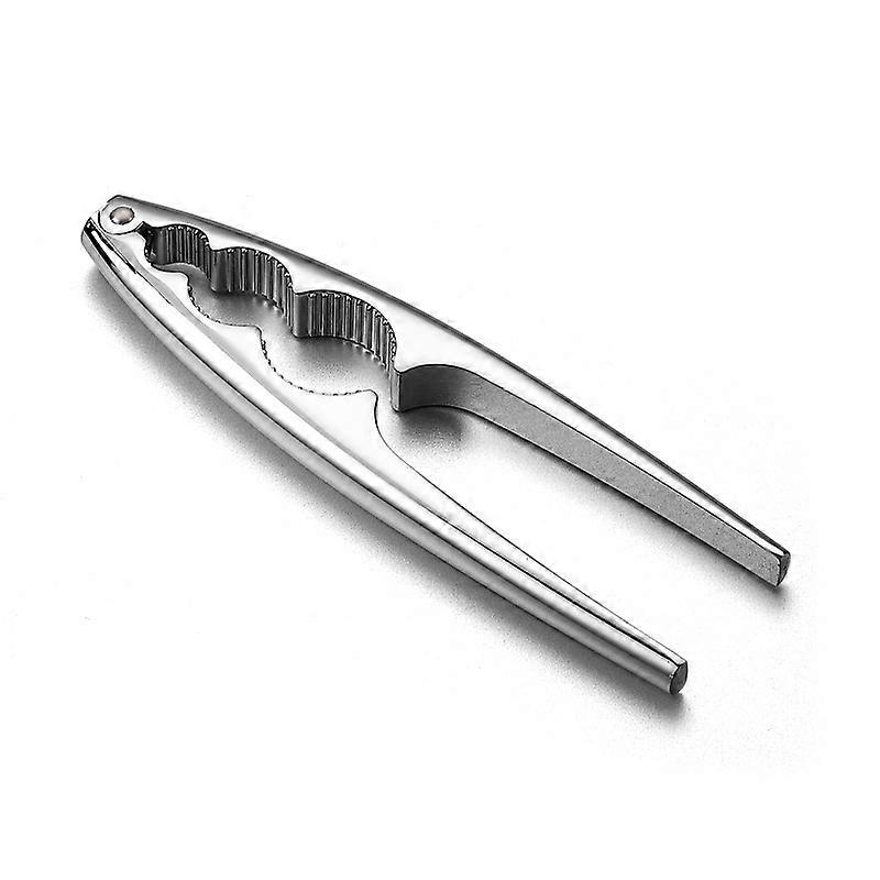 Nutcracker, Nut and shellfish cracker, Chrome-plated steel, Silver, 17.5 x 4 x 1.3 cm