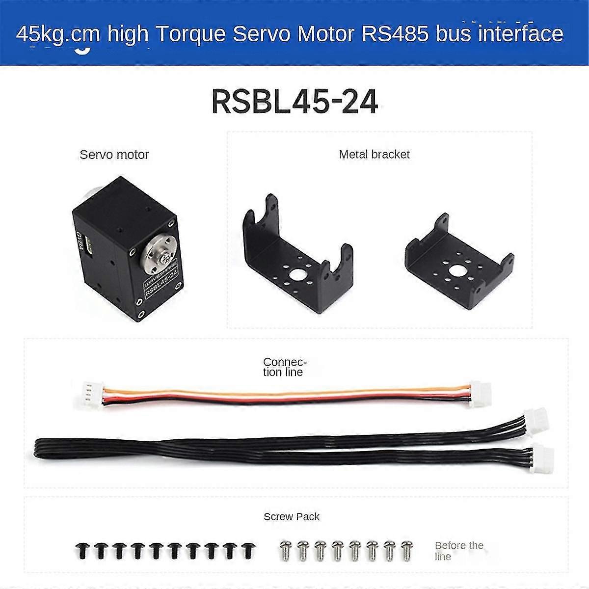 Moottori 45kg.cm alumiiniseos erittäin tarkka korkea vääntömomentti ohjelmoitava 360 magneettinen kooderi RS485-servomoottori