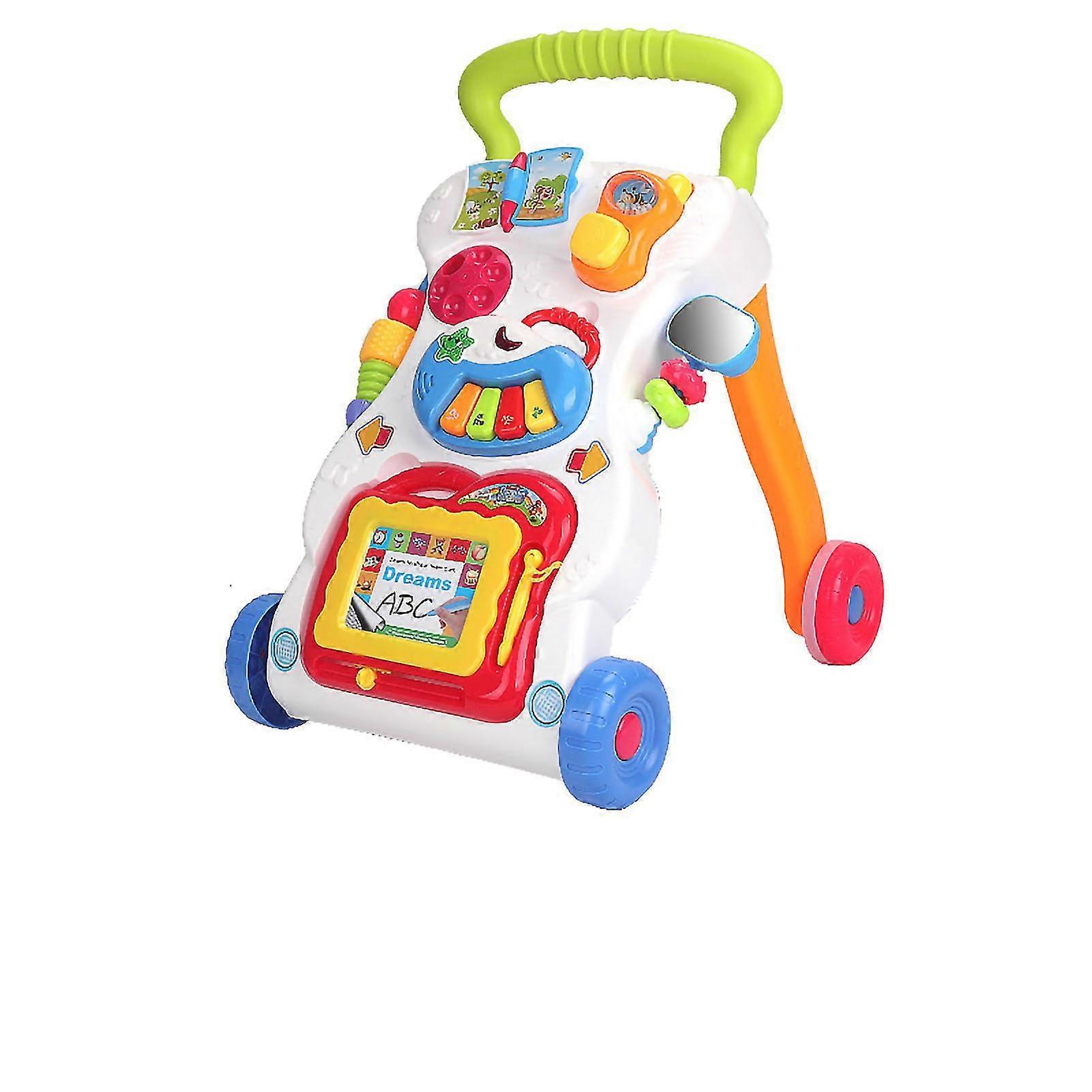 Baby Walker - Hand Push, Music, Colorful Toys - Avoid Rollover - Free Handlebar - Walk Helper - Type 3
