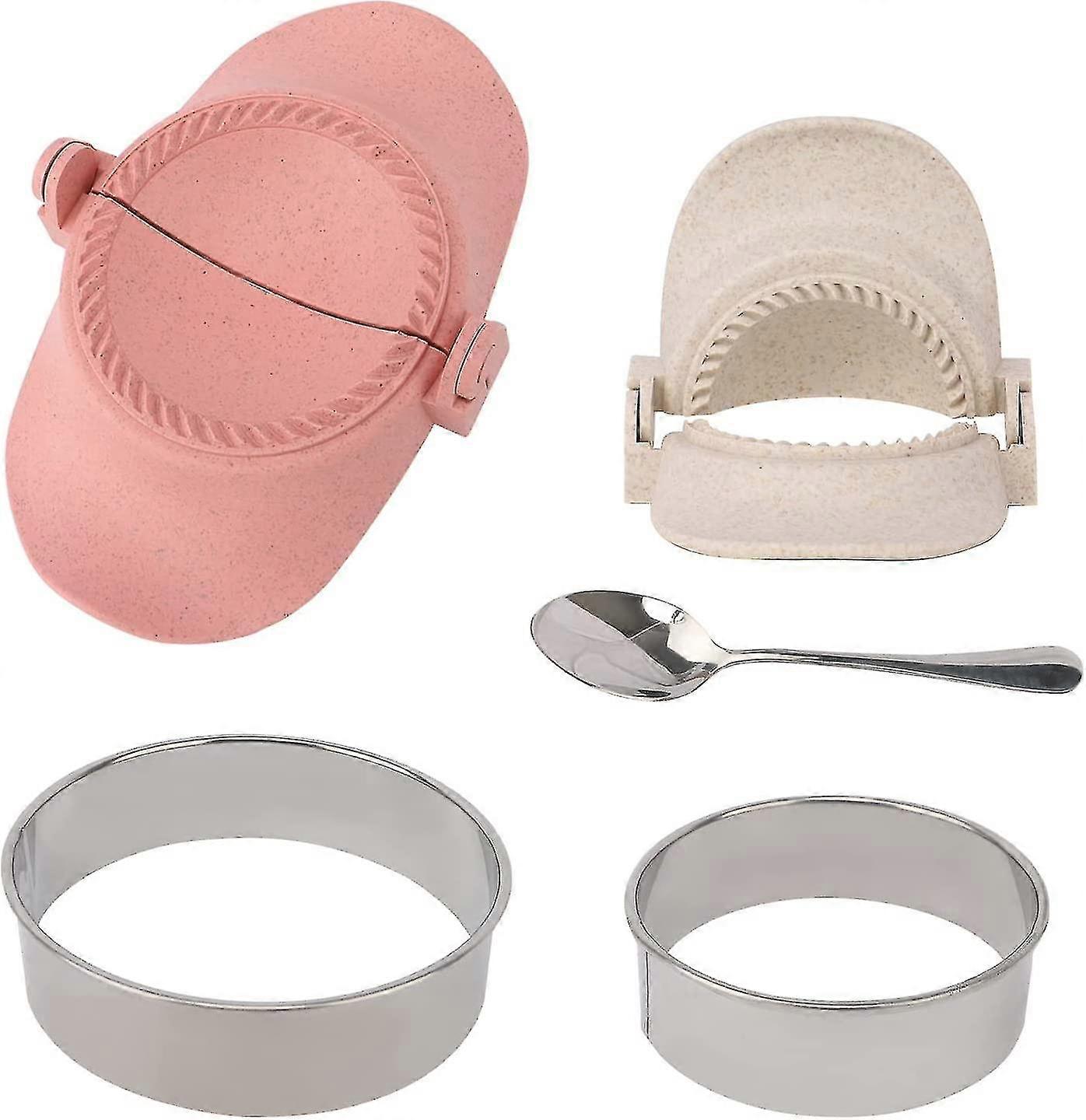 Dumpling Maker, Large Empanada Maker Seal, Dough Press Mold Maker Set With Ring Cutter And Stuffing Spoon, Kitchen Gadget Pastry Tools For Pocket Pie