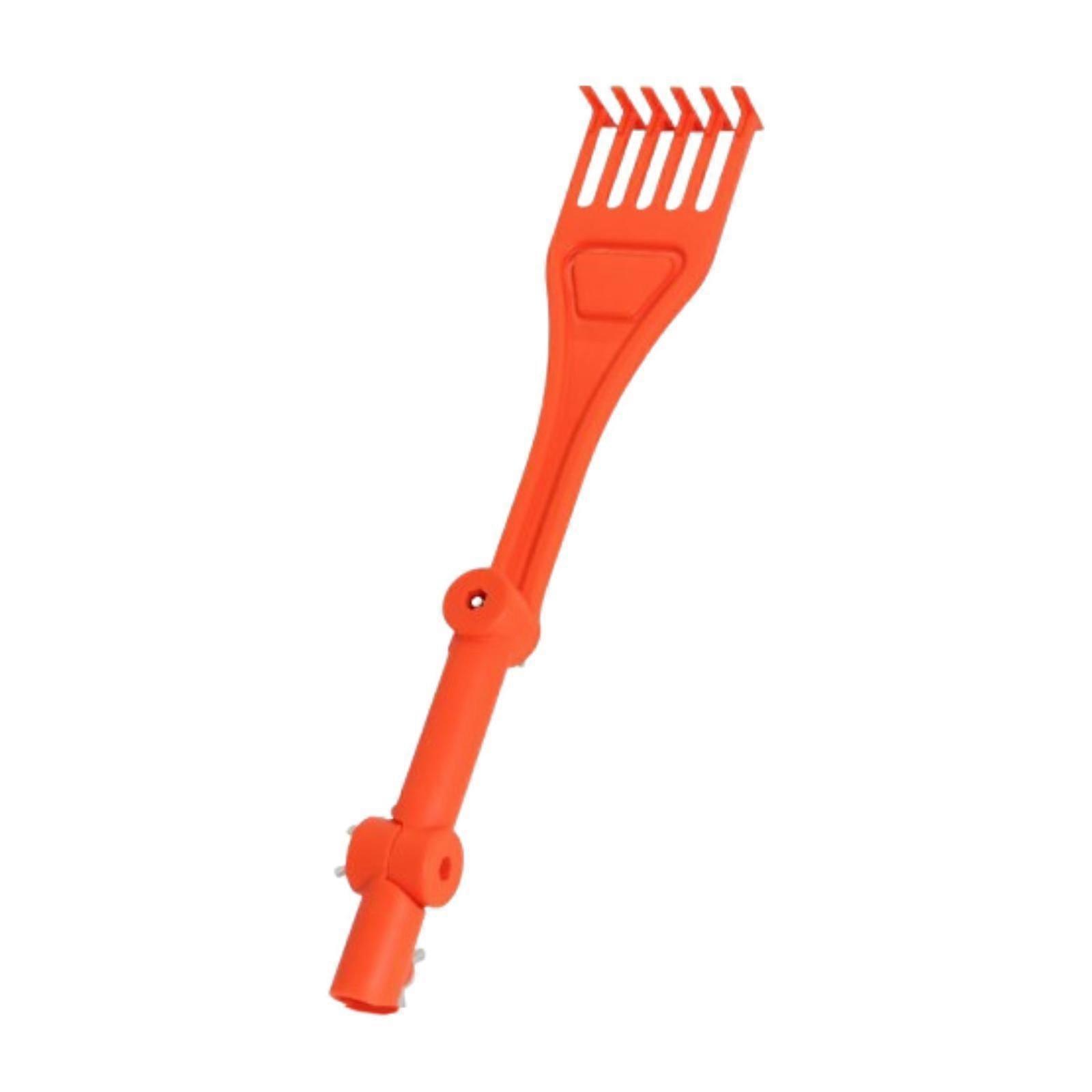 Sink Cleaning Tool Orange Mini Rake for Hard to Reach Areas Gutters Branches