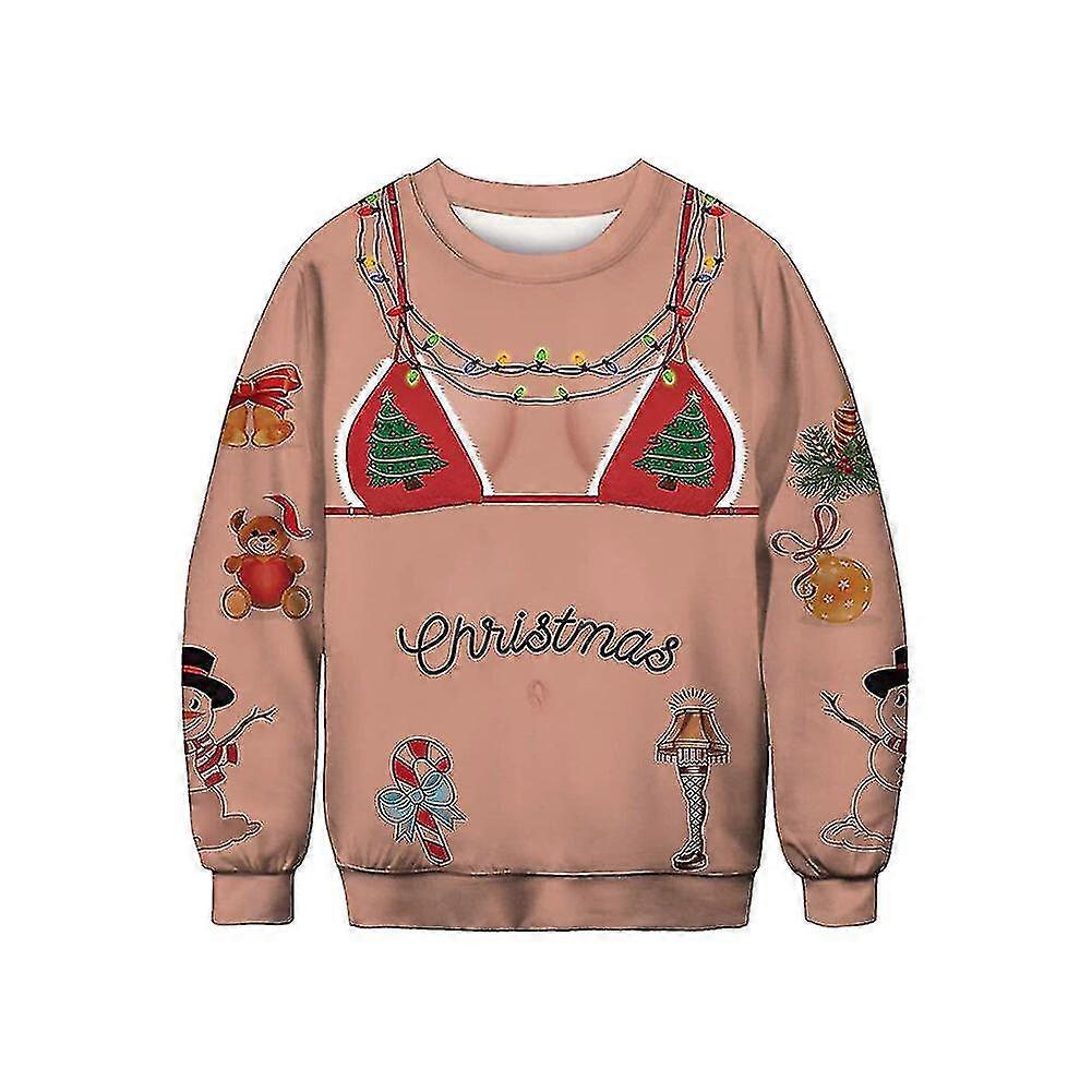Jul kvinders mænds grimme julesweater pullover jumper tunika