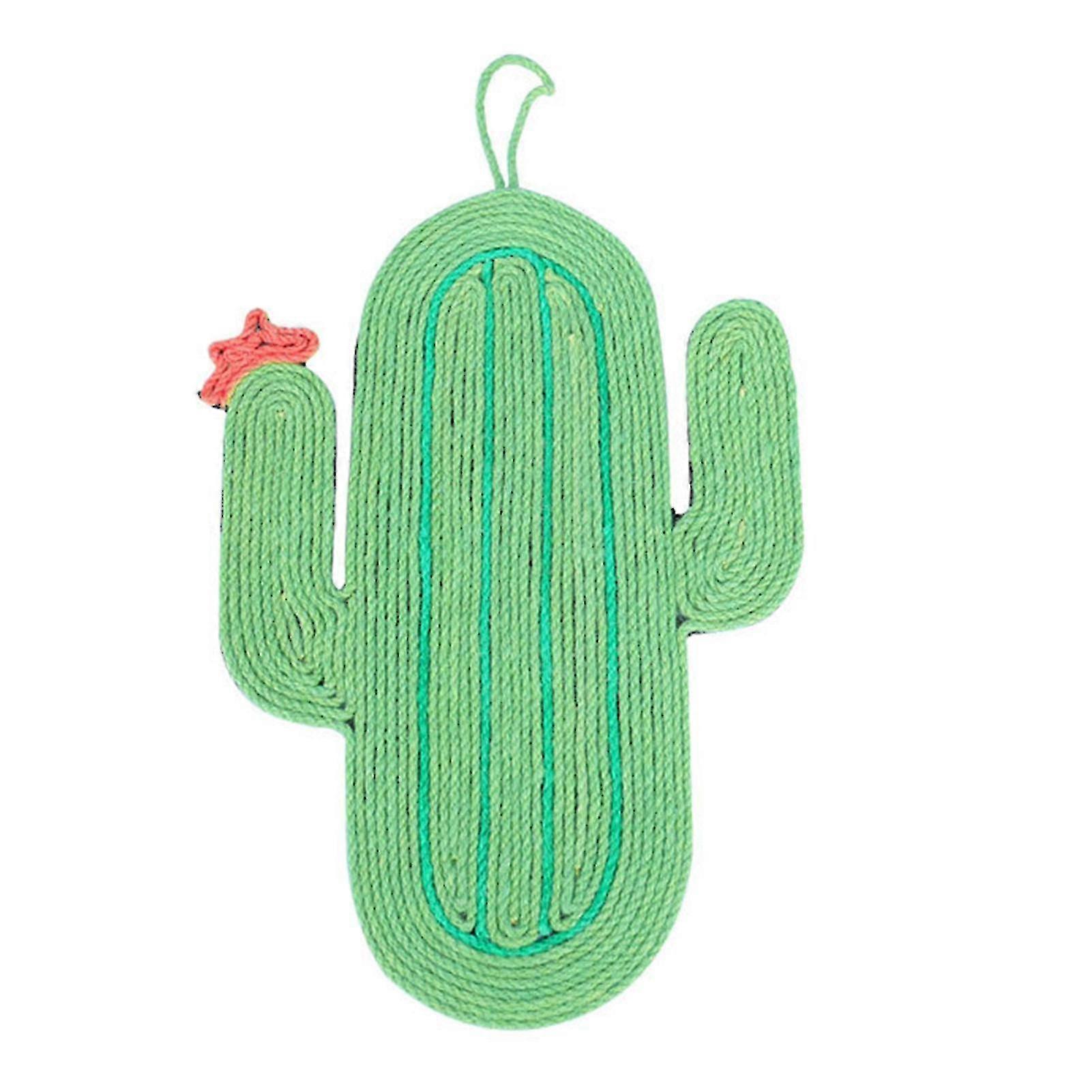 Cat Scratching Pad Tear-resistant Anti-skid Sisal Cactus Fish Kitten Scratching Claws Pad With Hanging Rope For Home