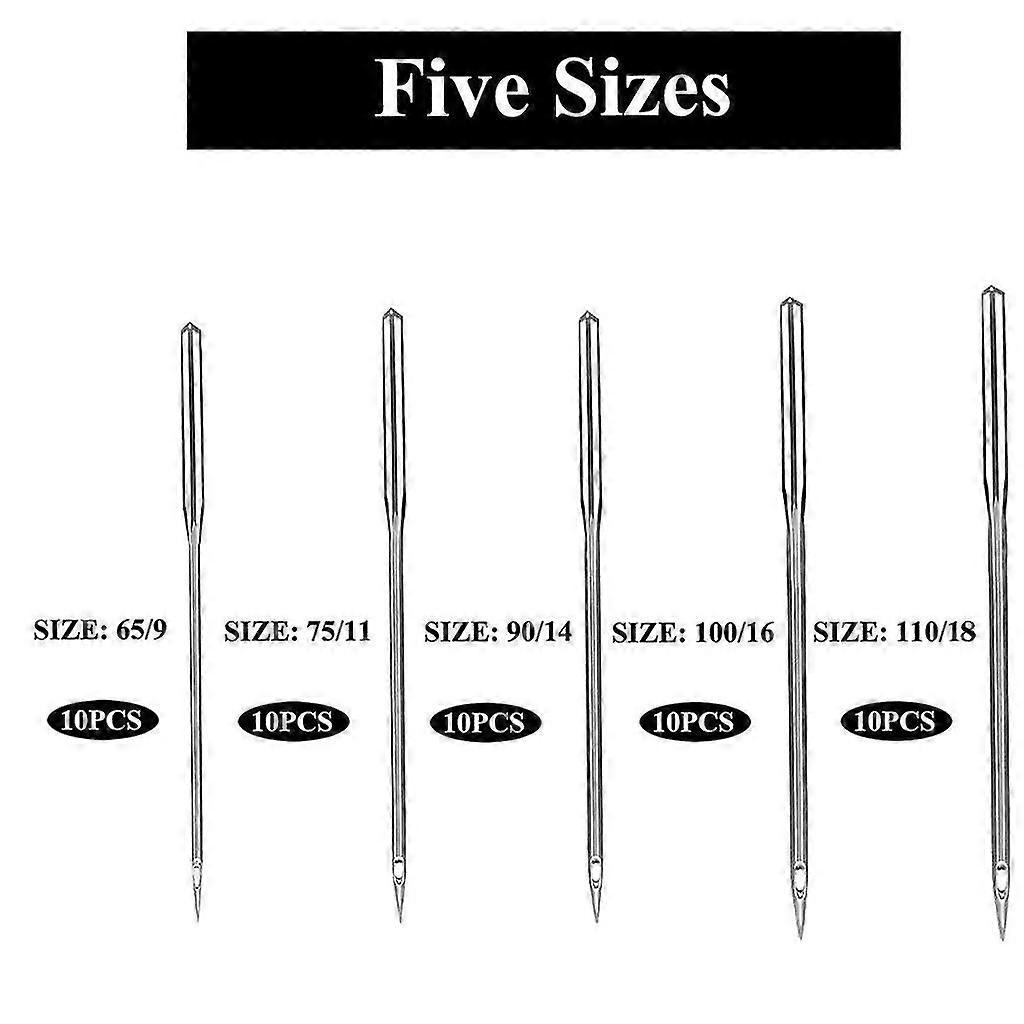 Sewing Needles Assorted Home Sewing Machine Needles Universal(50pcs, Silver)