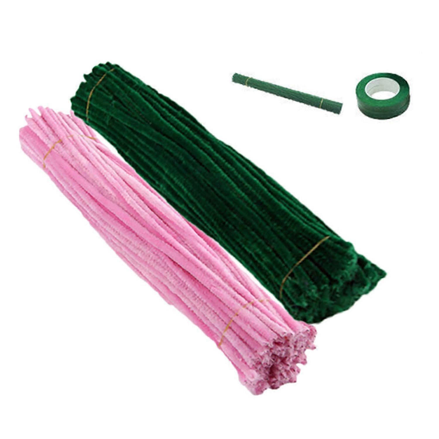 1 Set Pipe Cleaners Crafts Flexible Bendable Wire Colorful Chenille Stems DIY Tulip Bouquet Making