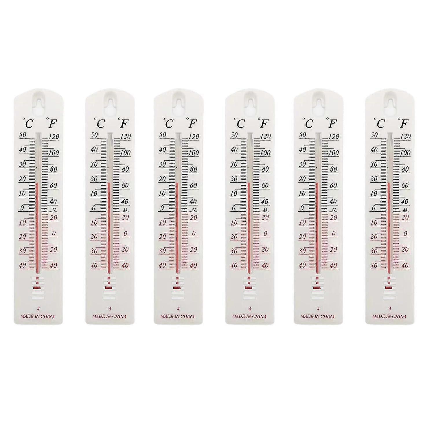 Indoor Outdoor Wall Mounted Thermometer 6 Pack-WG