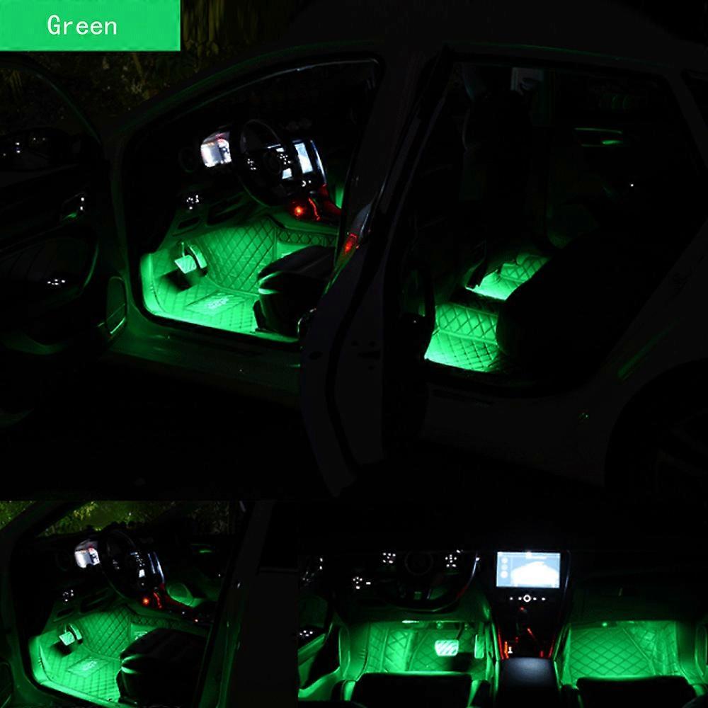 24 LED Auto Interieur Ambiente Fußlicht mit USB Auto RGB Atmosphäre Dekorative Lampen Fußstreifen Licht-Kit Zubehör