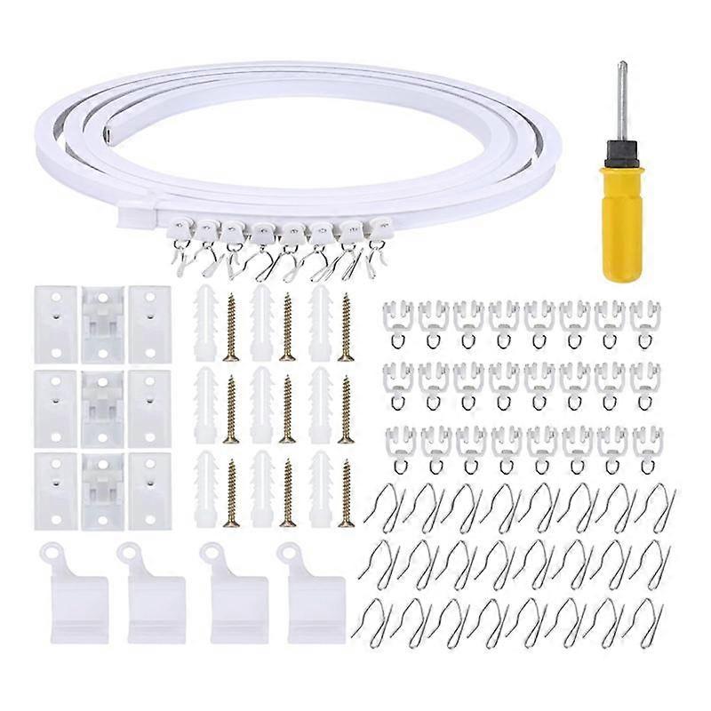 5 Metre Bendable Ceiling Curtain Rail, Flexible Ceiling Curtain Rail, Curtain Rail, Accessories, Curved Curtain Rail