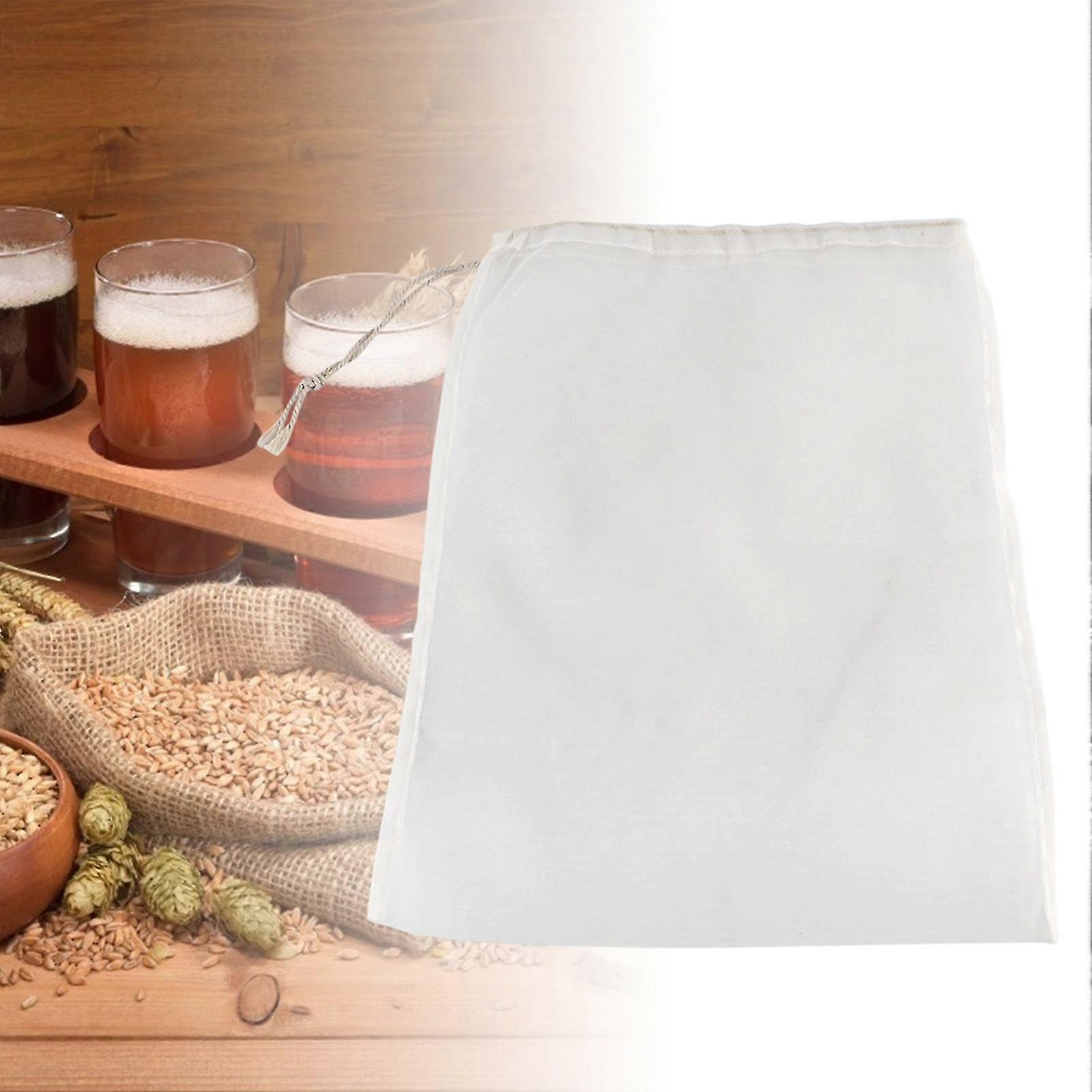100 Mesh Food Grade Wine Filter Bag Reuseable Home Brew Beer Making(20*30cm)