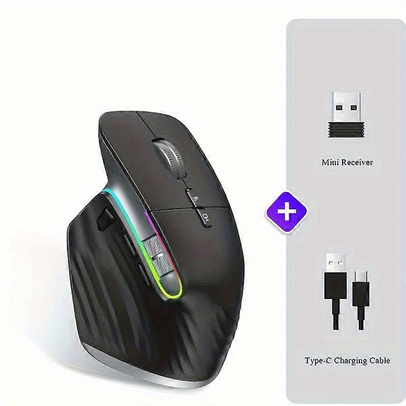 Wireless Mouse  Dual mode connection Mouse Mute Mice Ergonomic Gaming Mouse Rechargeable 5 DPI For Laptop PC Notebook