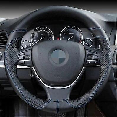 DIY 38cm Steering Wheel Covers Soft 100% Cowhide Genuine Leather Anti-wear Car Steering Wheel Cover Braid With Needles Thread