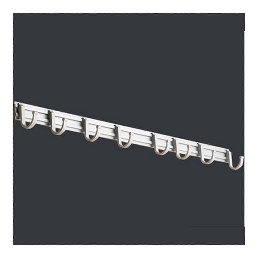 Holeless Moveable Hook Bar 8 Hook Space Aluminum