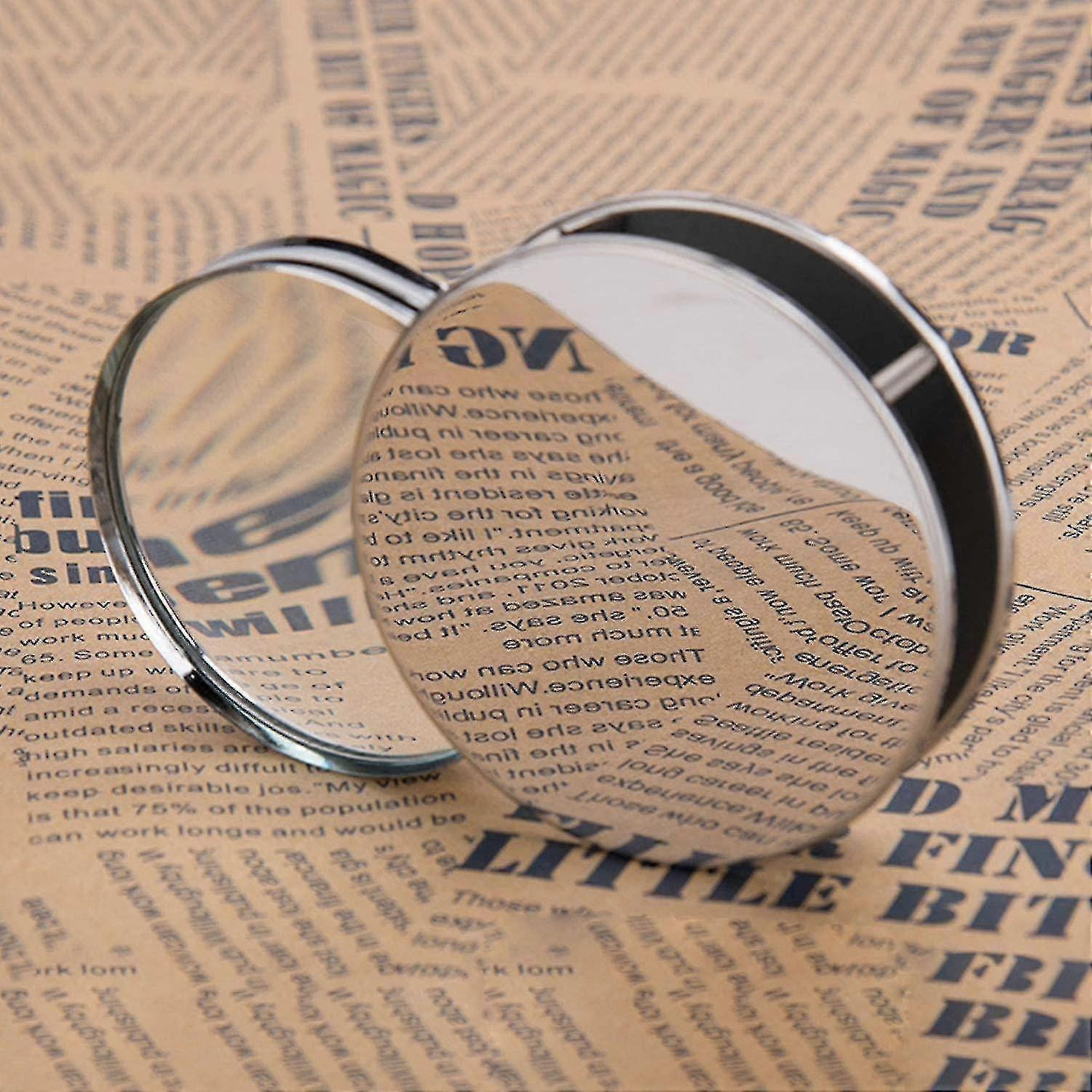 20x Folding Pocket Magnifier With Metal Case Foldable Reading Magnifier Portable