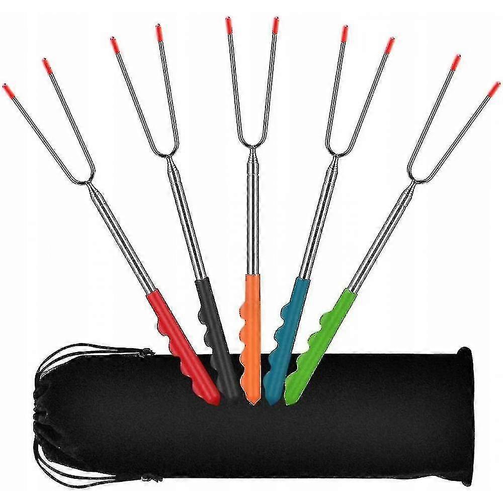 Accessories retractable grill fork set of 5