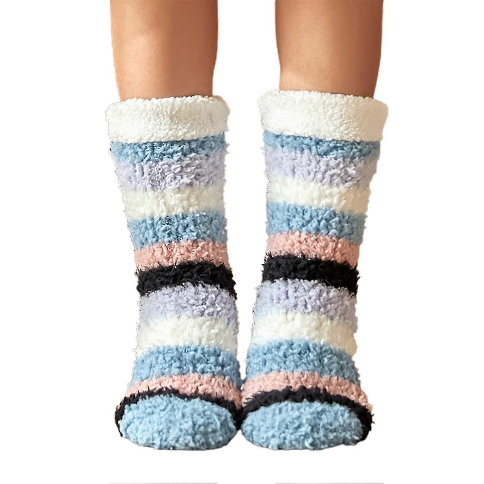Variable socks cute colorful hair soft slippers socksBlue