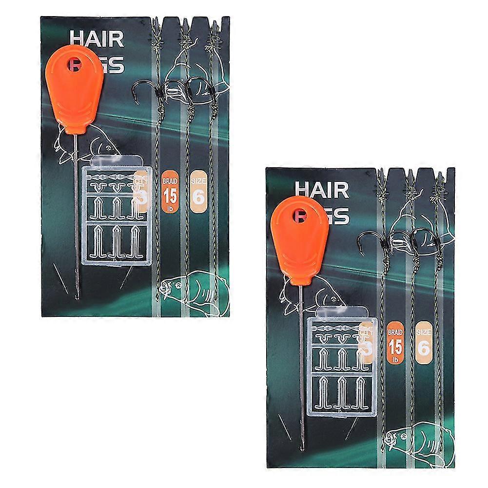 2PCS Professional Handmade Fishing Line Hook Group Accessory (#6)