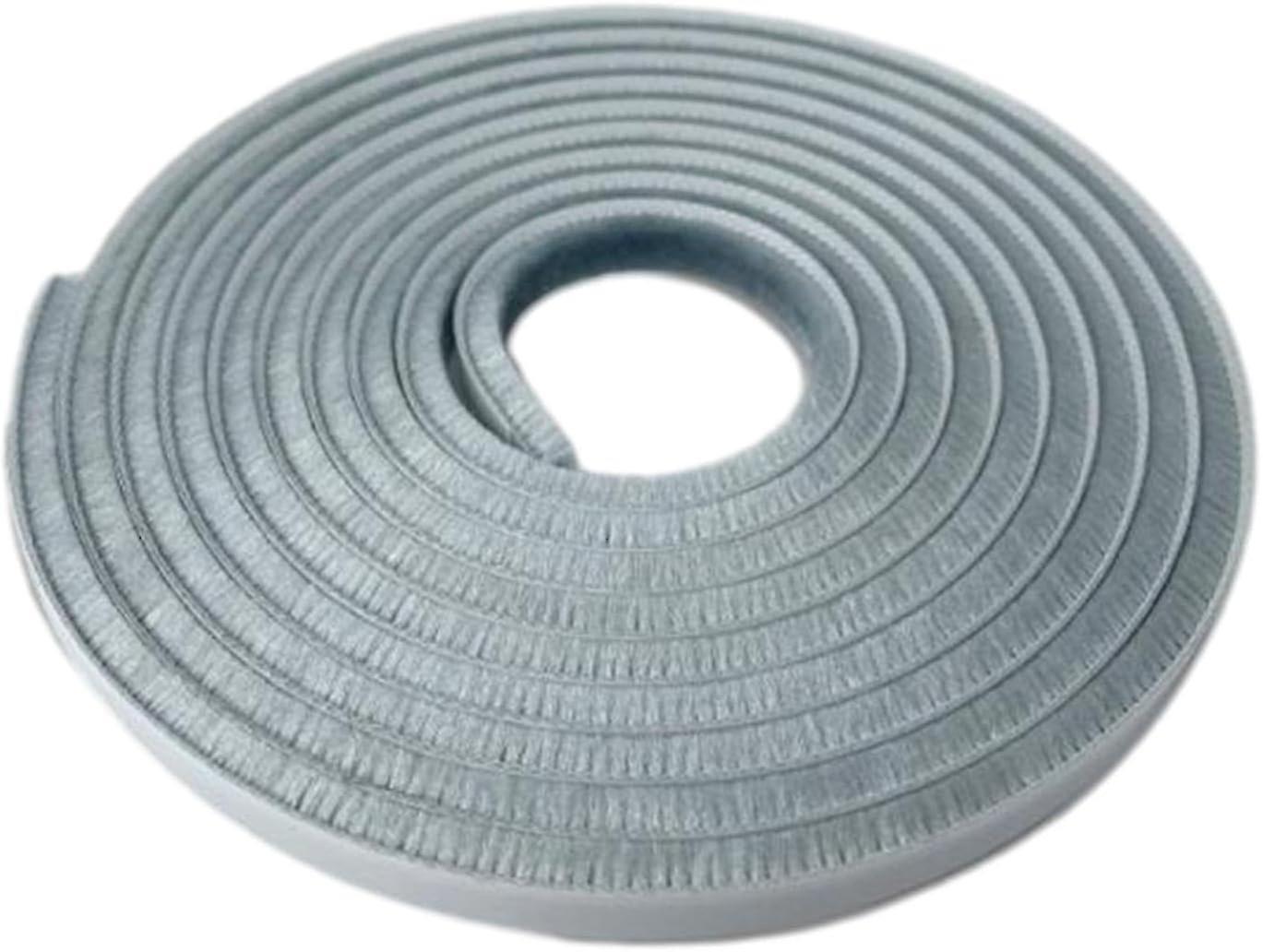 Gray Door Weather Stripping Brush Seal Weatherstripping for Cabinet Doors - 2 Pieces