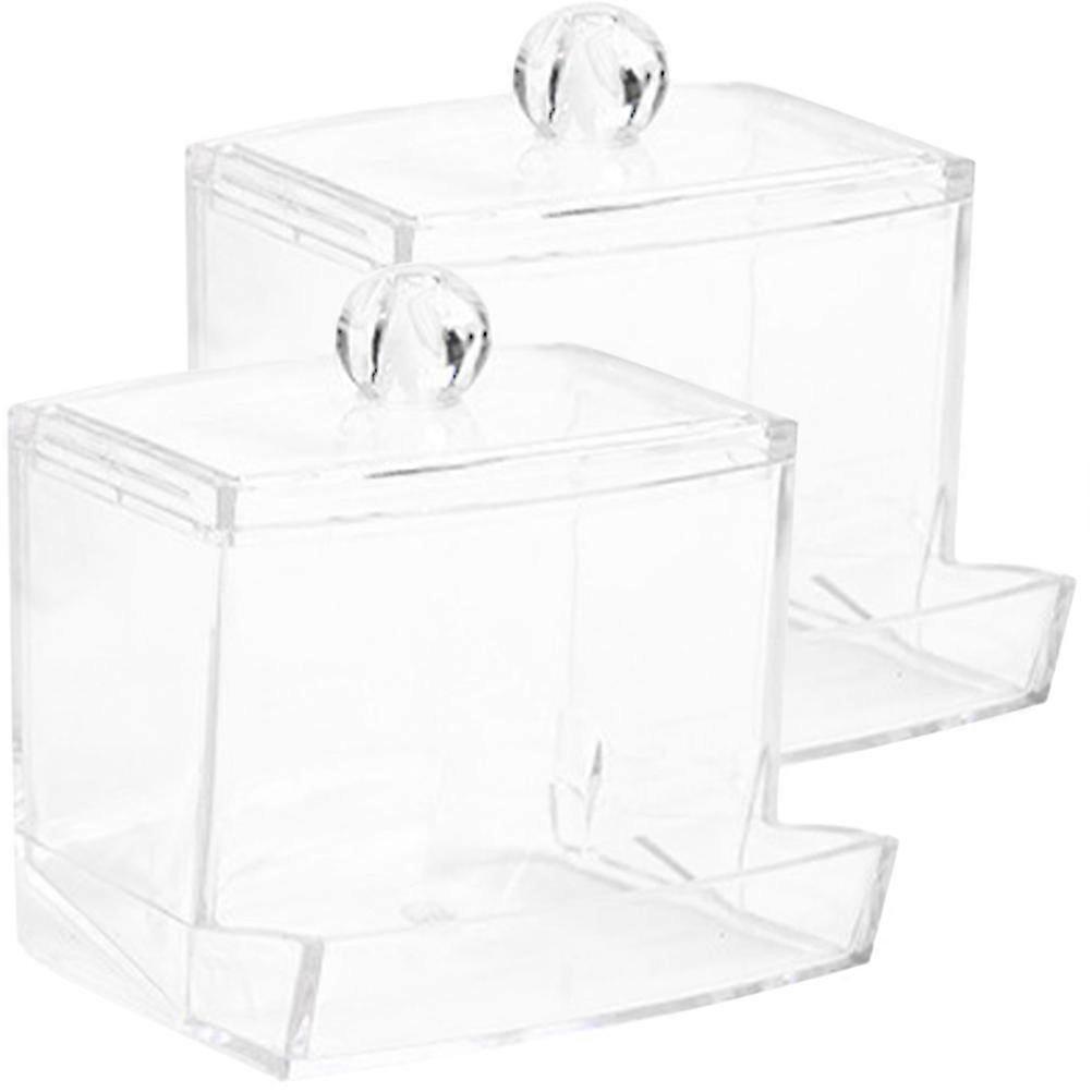 2 Stück Serviertablett runder Vogelfutterkorb Vogelfutterkäfig Nymphensittich-automatischer Futterautomat-FCY