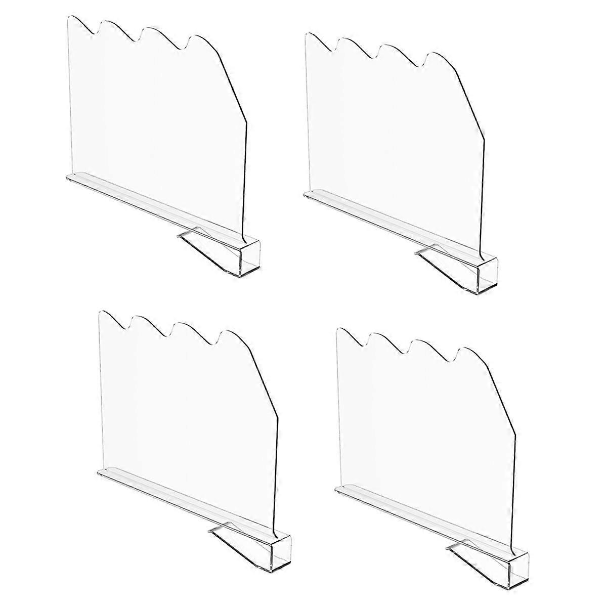 Home 4 Pack Acrylic Shelf Dividers for Closet Organization - Closets Shelf and Closet Separator for Storage Organization