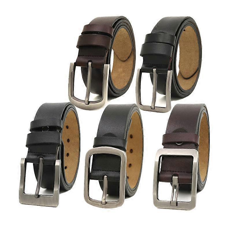38 mm full grain leather belt with vintage style buckle