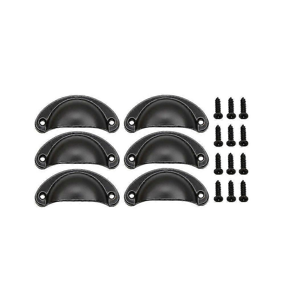 6 Pieces Vintage Door Handle Bowl Handle Furniture Handle Drawer Cabinet Handle With Shells