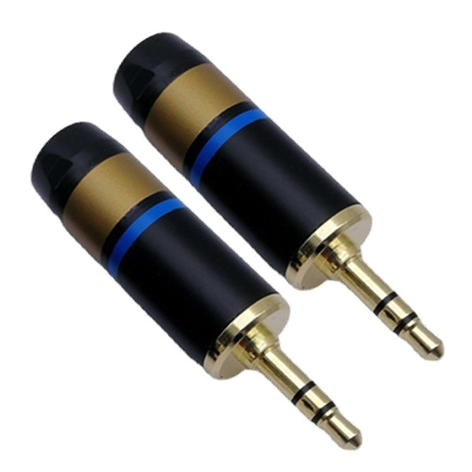 Universal 3.5mm Gold Banana Connector Plug Connector for Audio Video Speaker