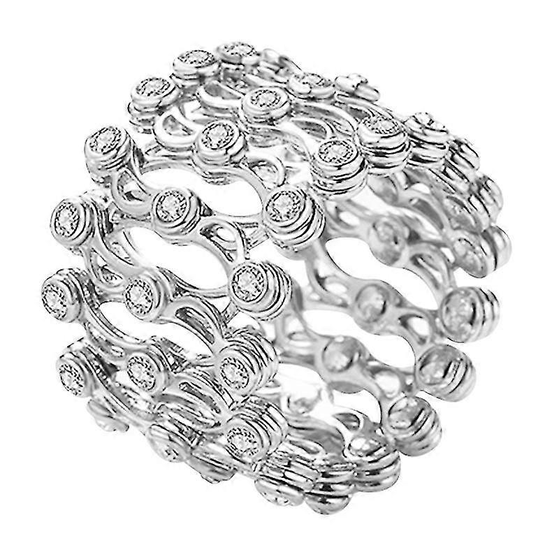 S925 Silver Ring Bracelet Two-in-one Deformable Ring Bracelet Women's Retractable Ring