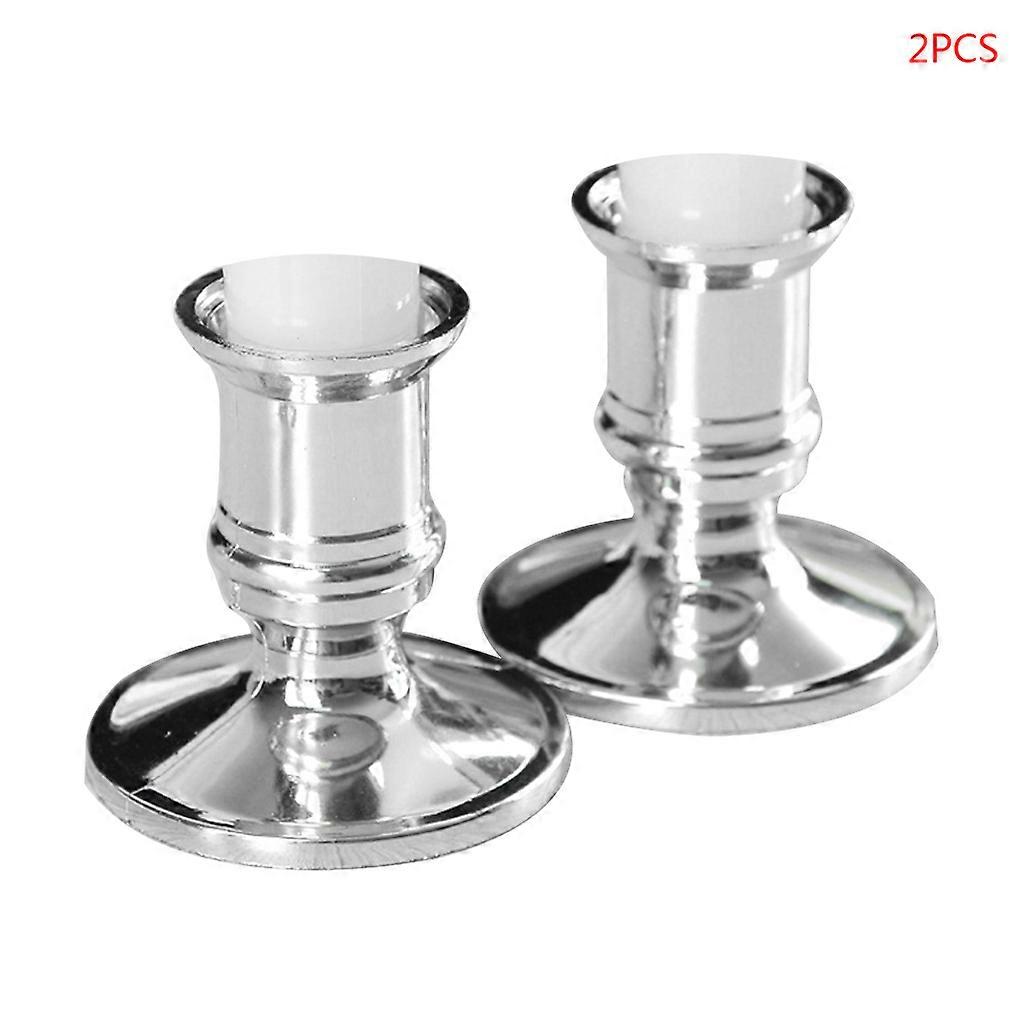 2pcs Plastic Candle Base Holder Pillar Candlestick Stand For Electronic Candles