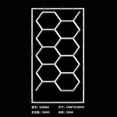 Loerss Customized 3.6x7.6M Led Hexagon Light for Car Showroom 4S Workshop Dropshipping Factory Suppl