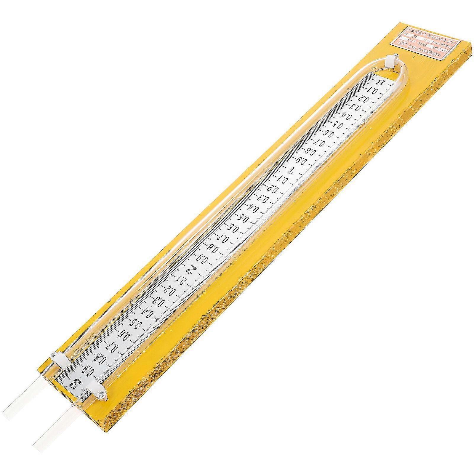 1 stk rustfrit stål U-formet manometer 0-3kpa differenstrykmåler Høj nøjagtighed tryksensor Letlæst U-rør manometer