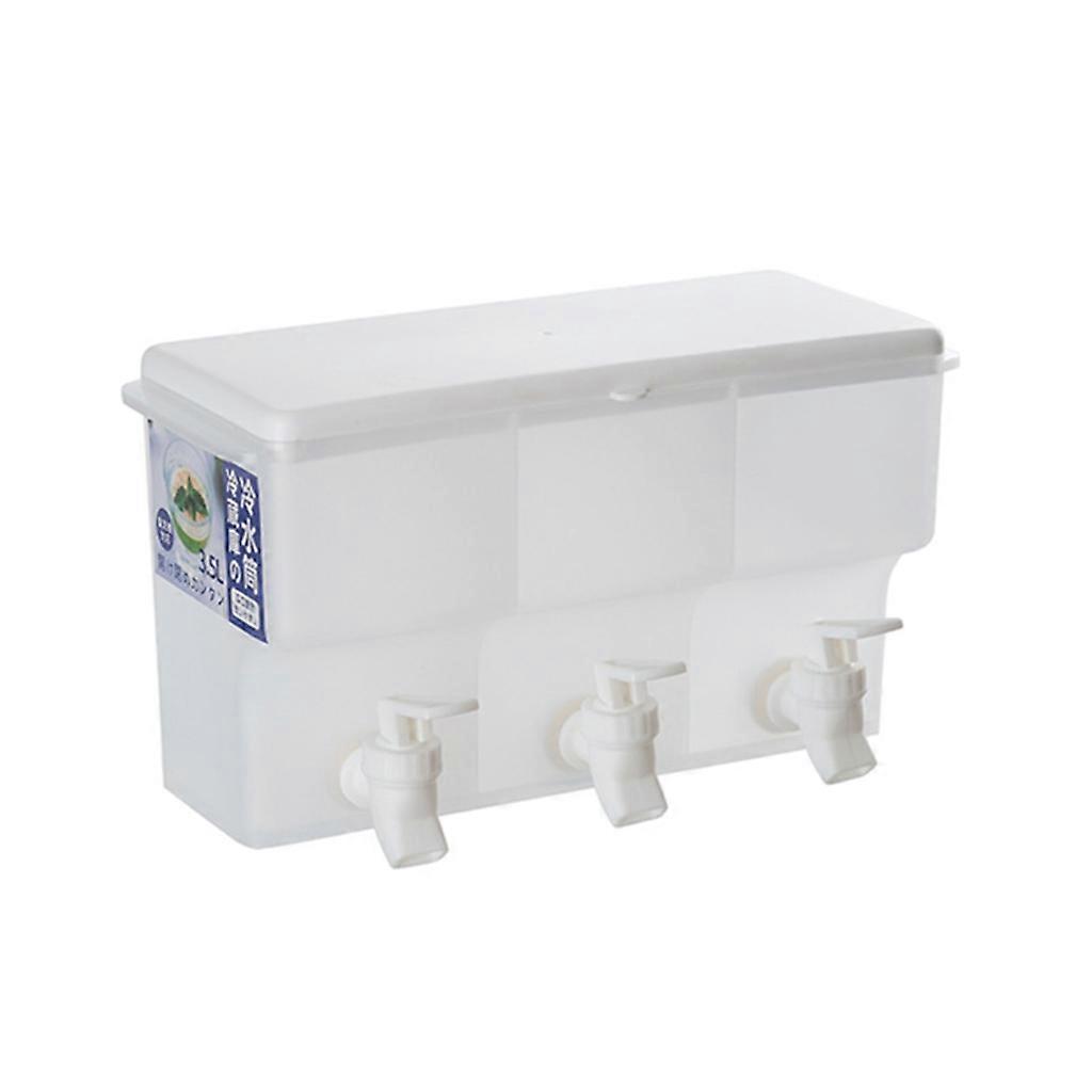 Drink Dispenser for-Fridge 3 Grid Refrigerator Storage Box Cold Soak Bottle