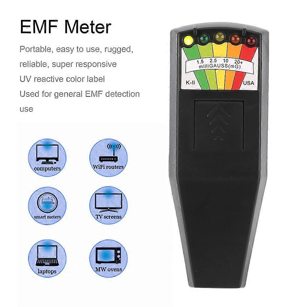 Foreign Trade Magnetic Field Tester Emf Radiation Tester K2 Portable 5-Led Index Gaussian Meter