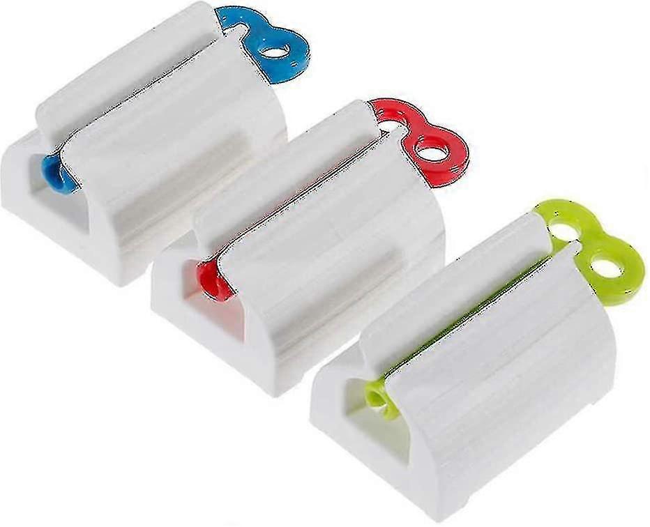 3 Pack Multi Purpose Tube Squeezer Dispenser Bathroom Toothpaste Holde