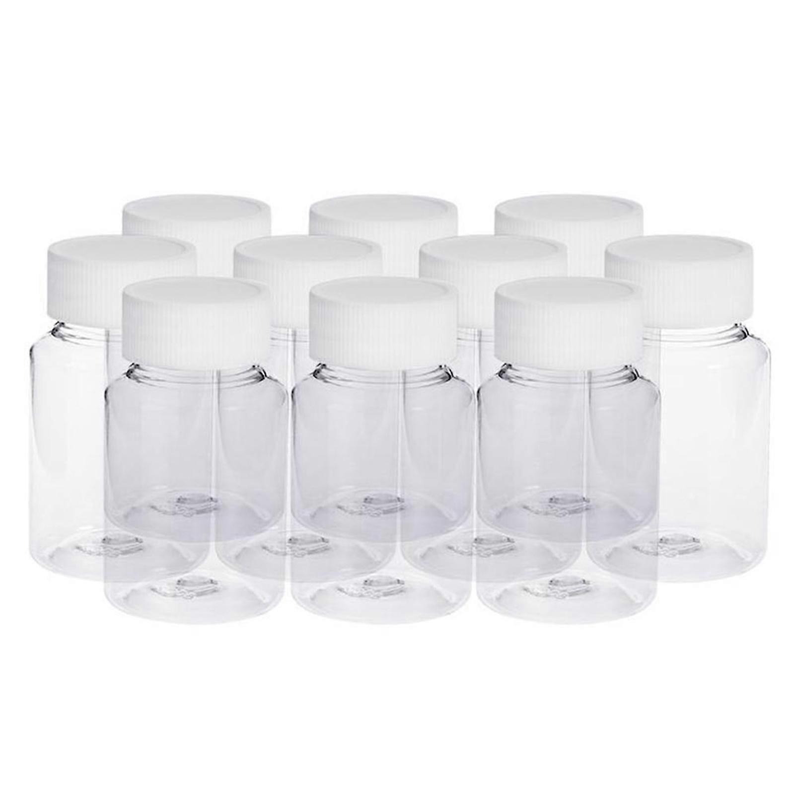 10Pcs 15ml Empty Pill Sample Medicine Solid Powder Case Bottle Storage Container