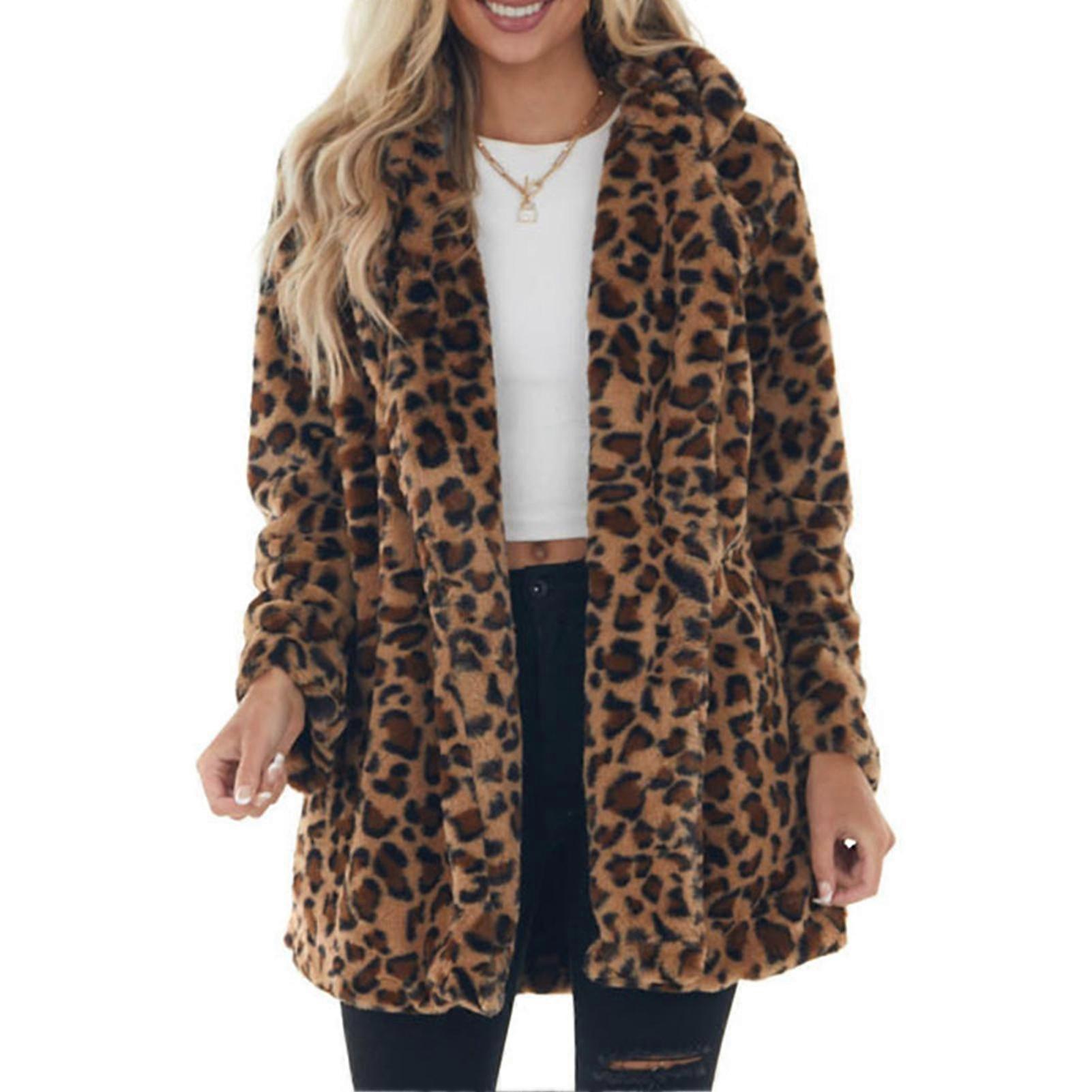 Women's Winter Casual Jacket Fuzzy Warm Winter Oversized Outwear For School Office Lounge Daily