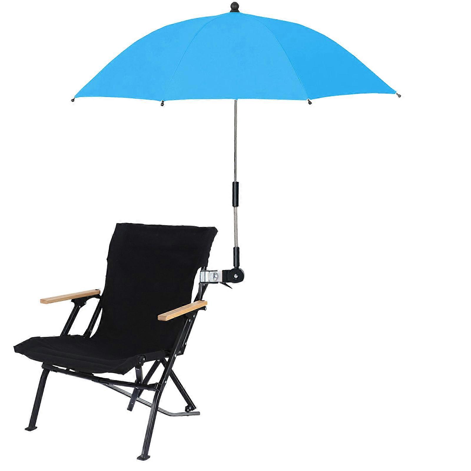 Wholesale Price Chair Umbrella With Universal Clamp With Clip 360 Adjustable Beach Umbrella