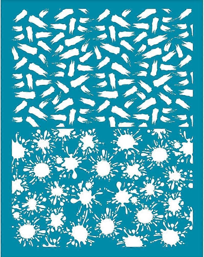 4x5 Inch Graffiti Theme Clay Stencils Stain Splatter Silk Screen for Polymer Clay Graffiti Silk Screen Stencils Mesh Transfer Stencils for Polymer Cla