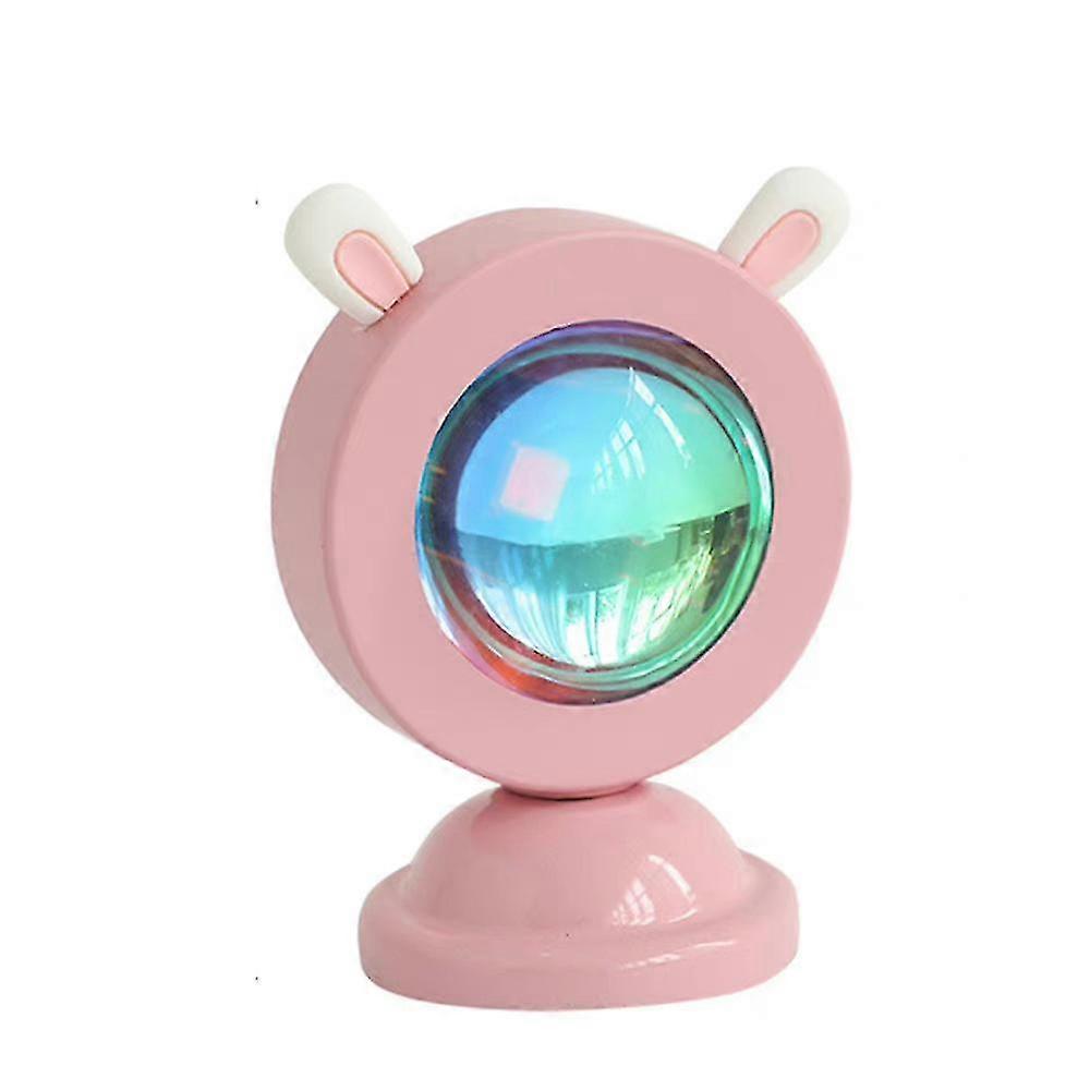 Mini Cute Usb Rainbow Sunset Projector Led Night Light Desk Lamp Decoration