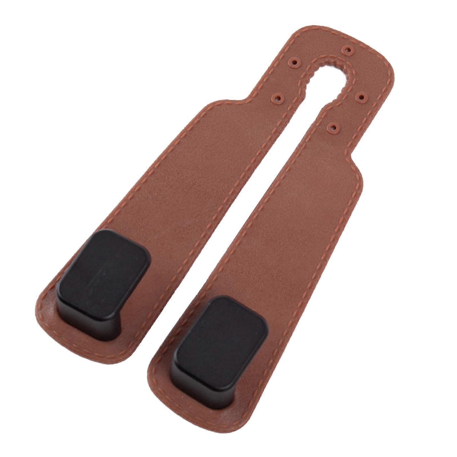 Encosto de cabeça de carro com gancho, forte capacidade de carga, encosto de banco multifuncional, gancho duplo para bolsas, bolsas, bolsas marrom
