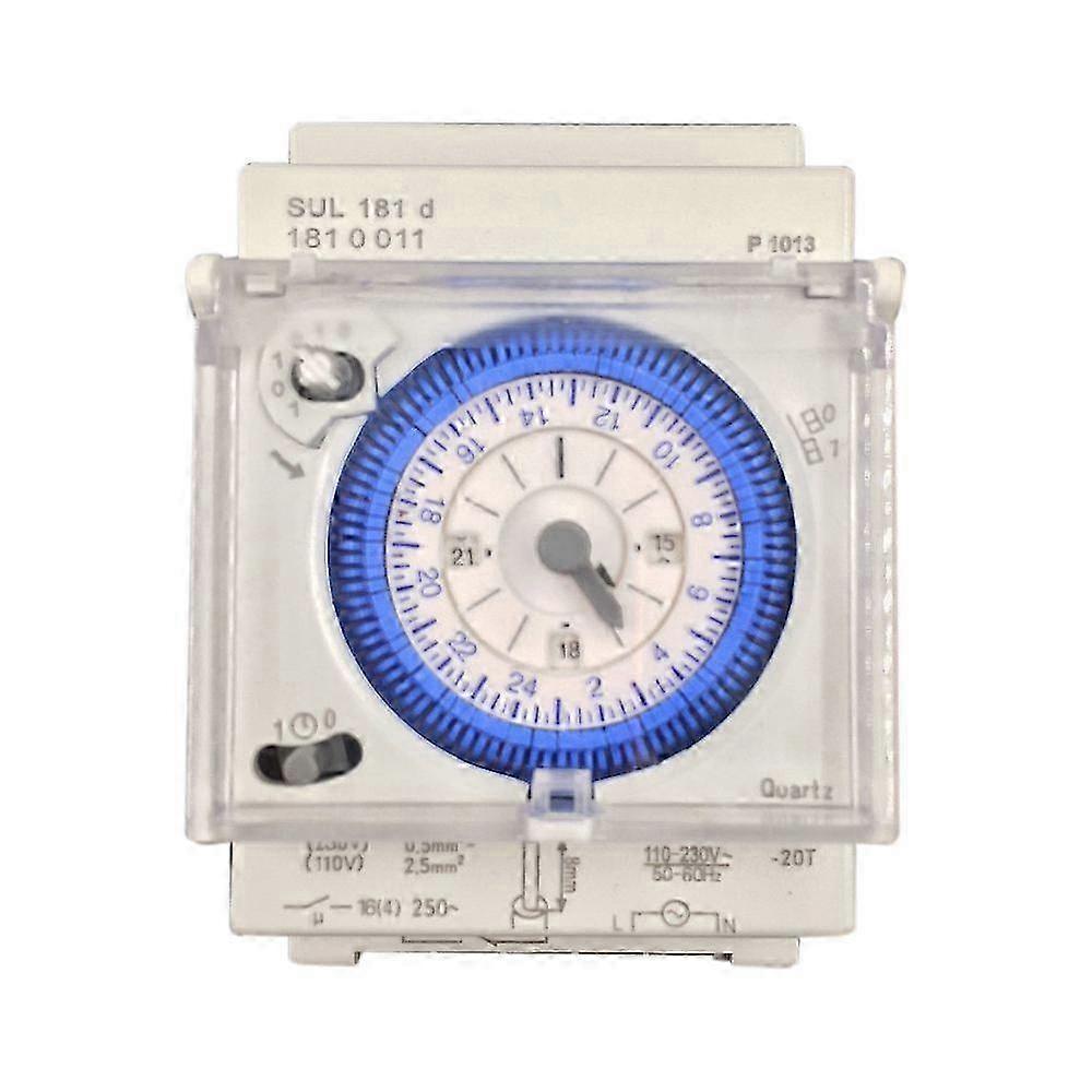 Analog Mechanical Timer Switch 110V-220V 24 hours Daily Programmable 15min Setting Time Switch Rela