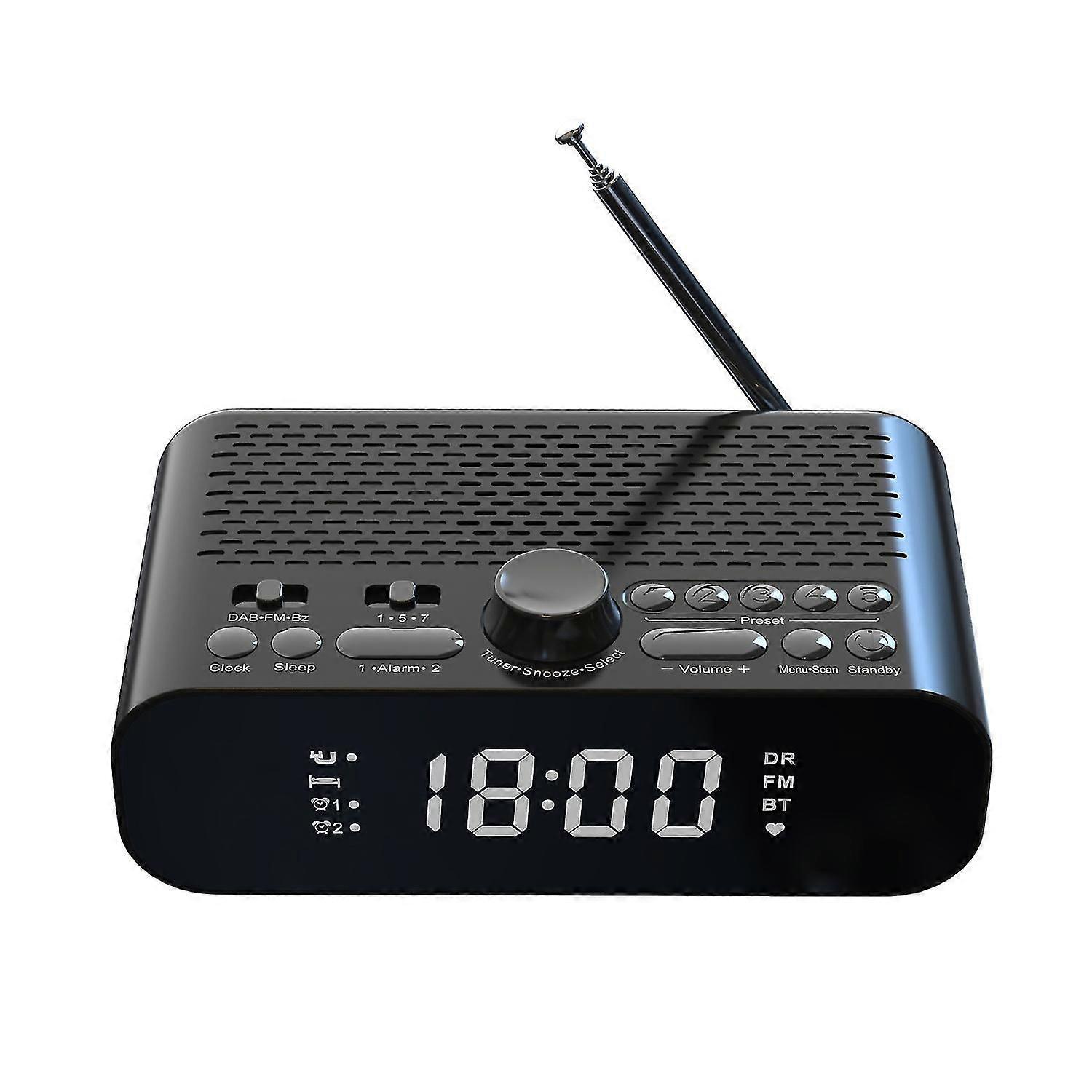Digital Bedside DAB/FM clock radio with BT streaming play,Jumbo LED display,dual alarm,long work tim P20250110663