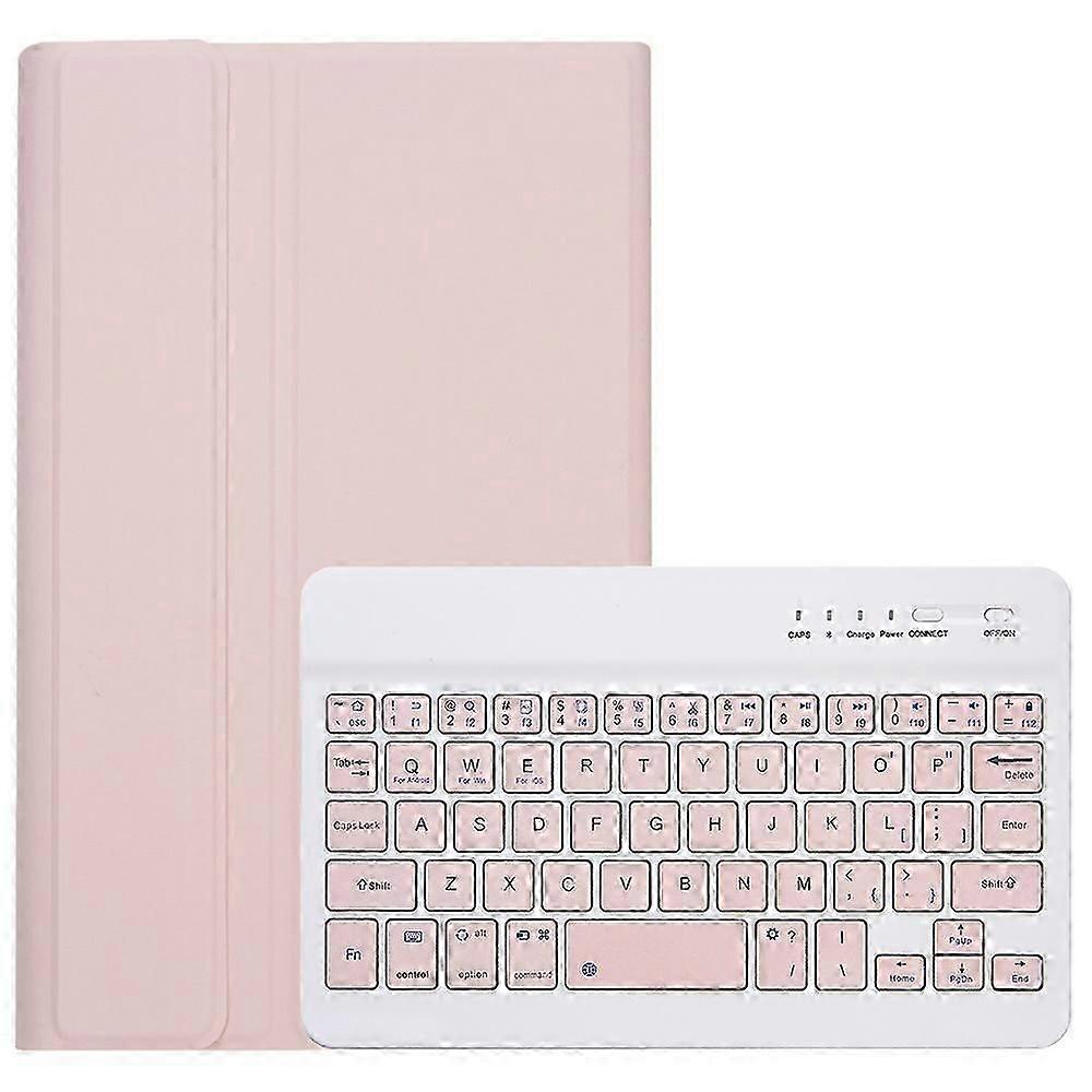 A0n12 Para Xiaomi Redmi Pad Se 4g 8,7 Polegadas Capa De Couro Tpu Tablet Com Teclado Bluetooth - Rosa