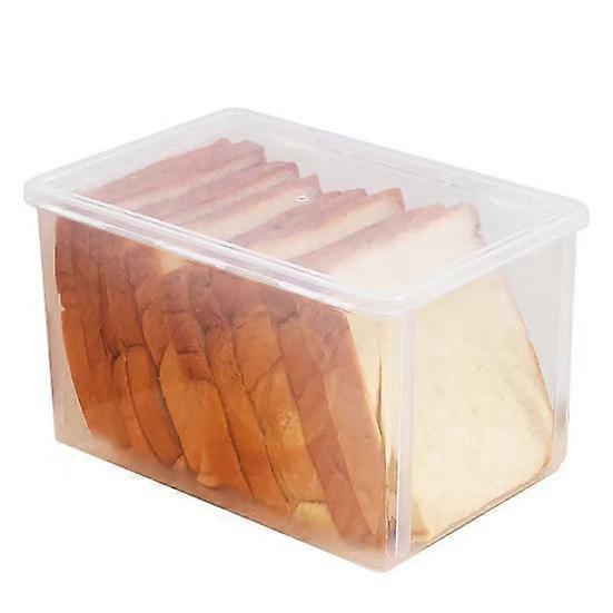 Transparent Bread Storage Box Food Preservation Container Large Mouth Good Seal Kitchen Fruit Caddy Refrigerator Toast Loaf Cake Bin