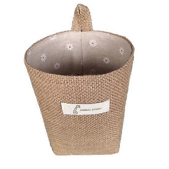 Storage Basket Creative Large Capacity Jute Practical Multifunctional Wall Hanging Desktop Basket Bin for Dormitory