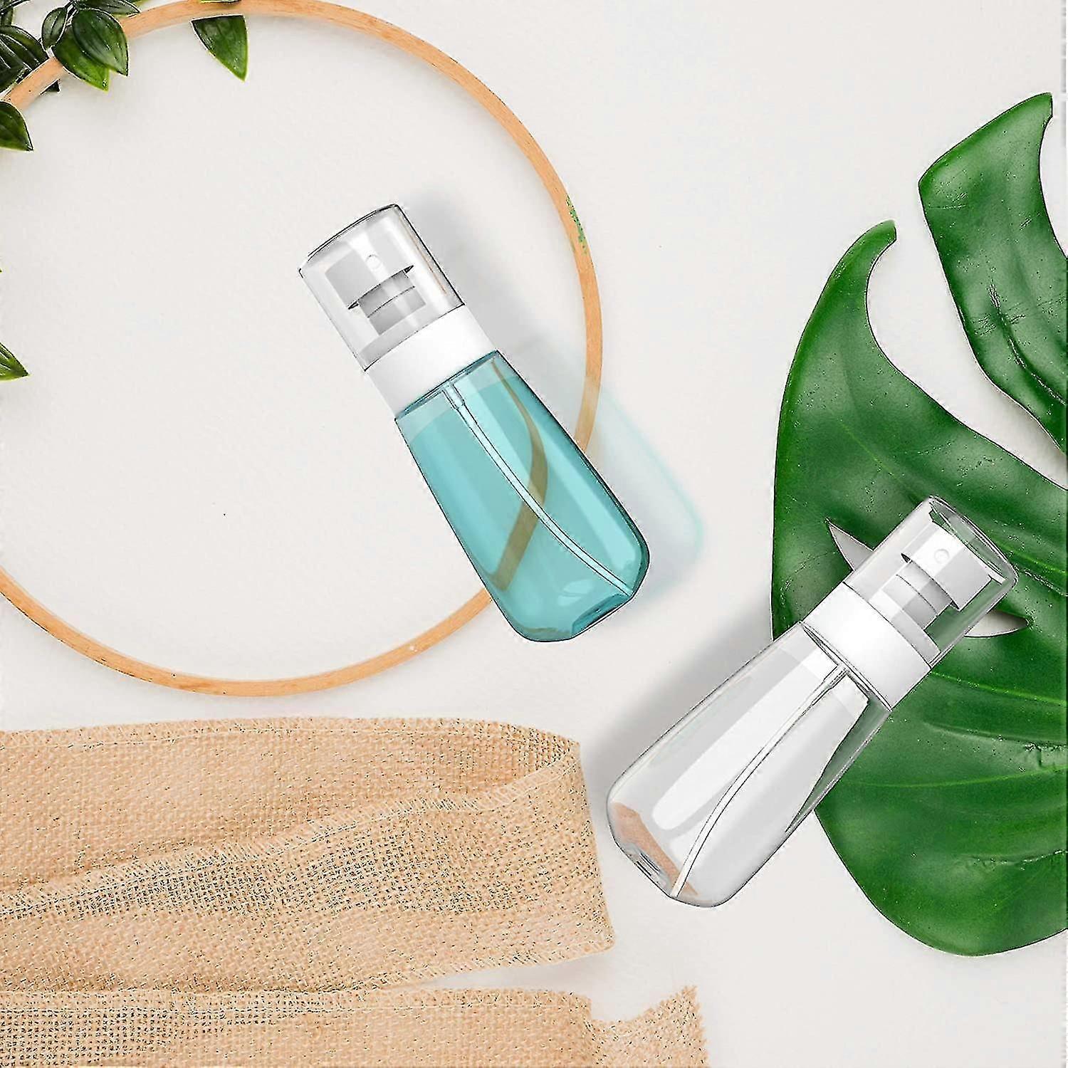 2 Small Spray Bottles Travel Size 2oz/60ml-fine Mist Hair Sprayer-refillable And Reusable Essential Oils, Perfume Plastic Bottles, Suitable For Liquid